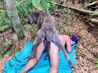 Cute girl dog sex